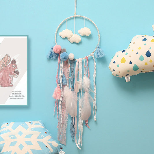 Charming Home Decor 🌟 Cloud Dream Catcher Wind Chime Pendant 🌥️💫🎐