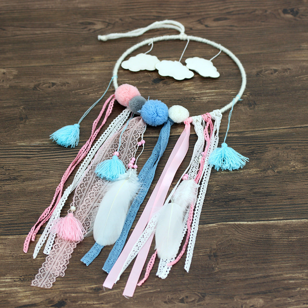 Charming Home Decor 🌟 Cloud Dream Catcher Wind Chime Pendant 🌥️💫🎐