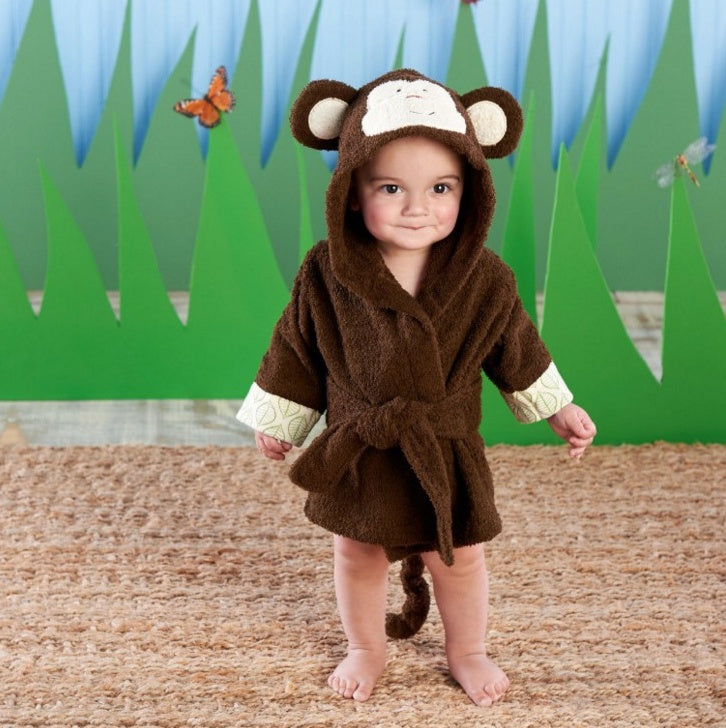 Cartoon Animal Hooded Baby Bathrobe - Soft & Adorable