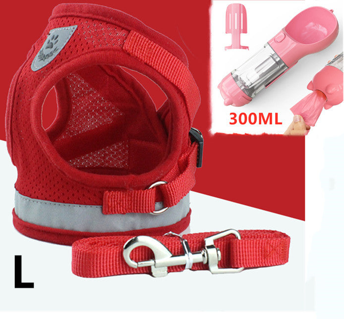 Breathable Mesh Pet Harness with Leash – Comfortable & Secure