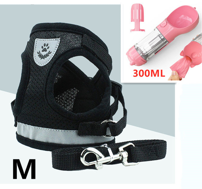 Breathable Mesh Pet Harness with Leash – Comfortable & Secure