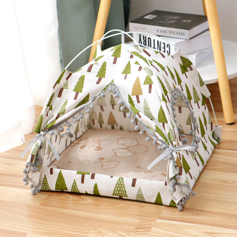 Cozy Enclosed Cat Tent – Comfortable Pet Bed & House