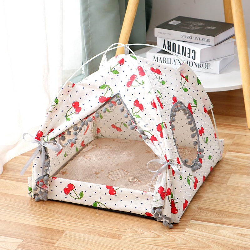 Cozy Enclosed Cat Tent – Comfortable Pet Bed & House