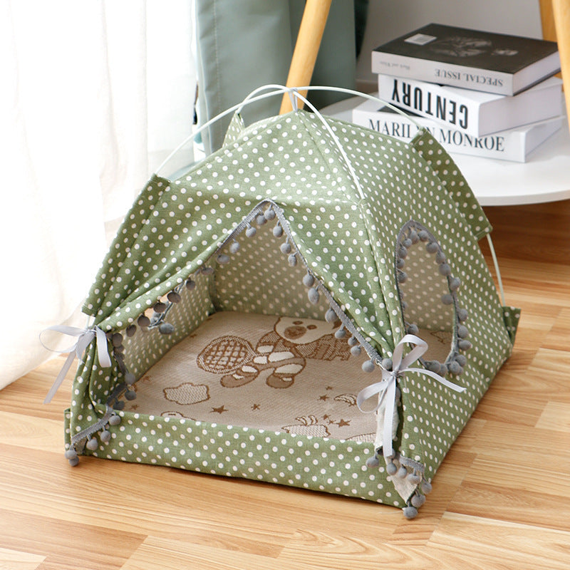 Cozy Enclosed Cat Tent – Comfortable Pet Bed & House