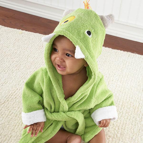 Cartoon Animal Hooded Baby Bathrobe - Soft & Adorable