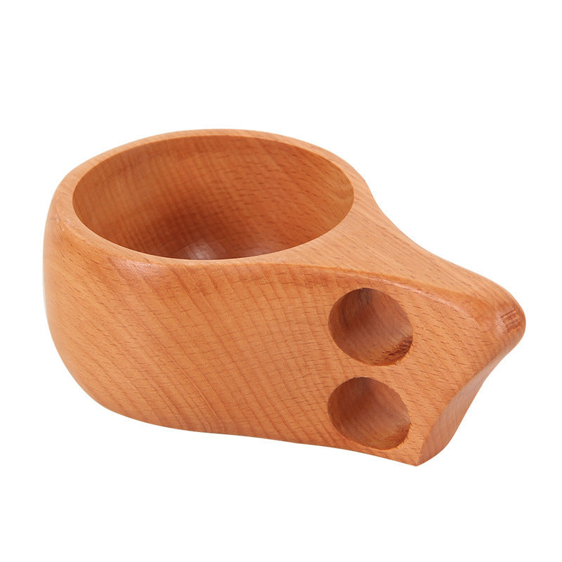 Handcrafted Beech Wood Coffee Cup – Finnish-Style Kuksa Mug