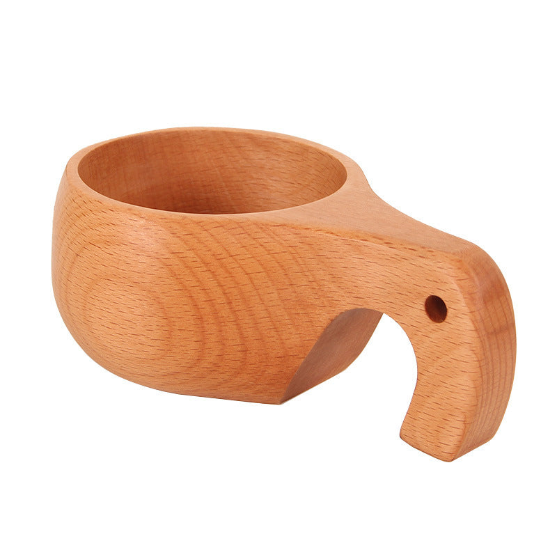 Handcrafted Beech Wood Coffee Cup – Finnish-Style Kuksa Mug