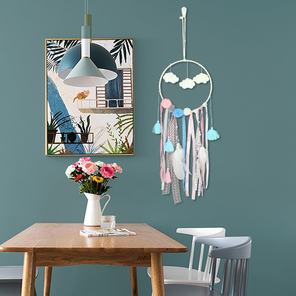 Charming Home Decor 🌟 Cloud Dream Catcher Wind Chime Pendant 🌥️💫🎐