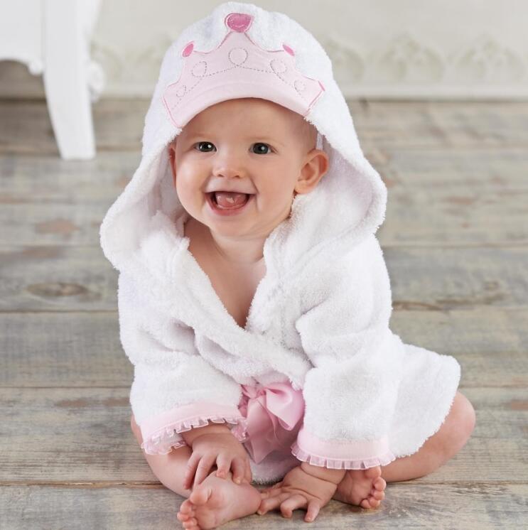 Cartoon Animal Hooded Baby Bathrobe - Soft & Adorable