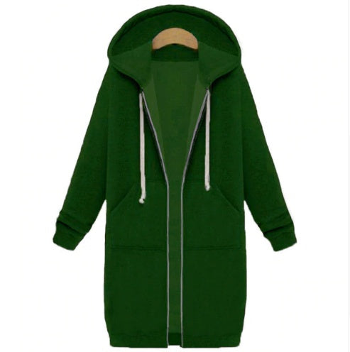 Cozy Hooded Long-Sleeve Winter Sweater Jacket for Women