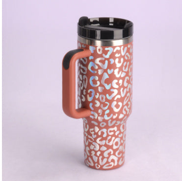 40oz Insulated Tumbler with Handle & Straw – Perfect for Travel 🥤✈️