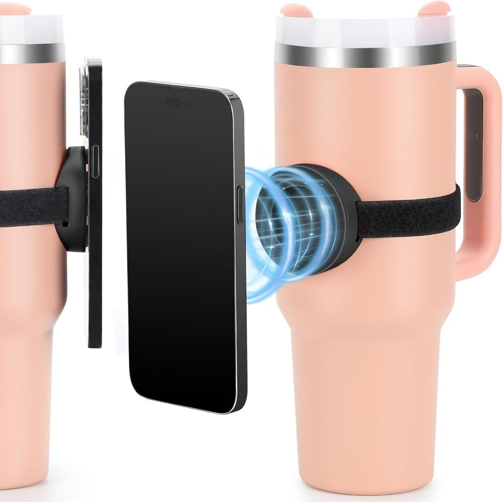 Universal Adjustable Magnetic Cup Holder with Phone Mount