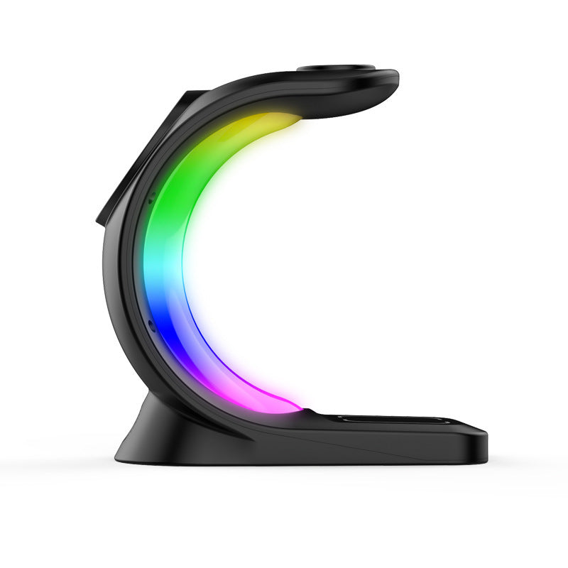 4-in-1 Magnetic Wireless Charger – Fast Charging for iPhone, AirPods & Apple Watch with RGB Lights ⚡