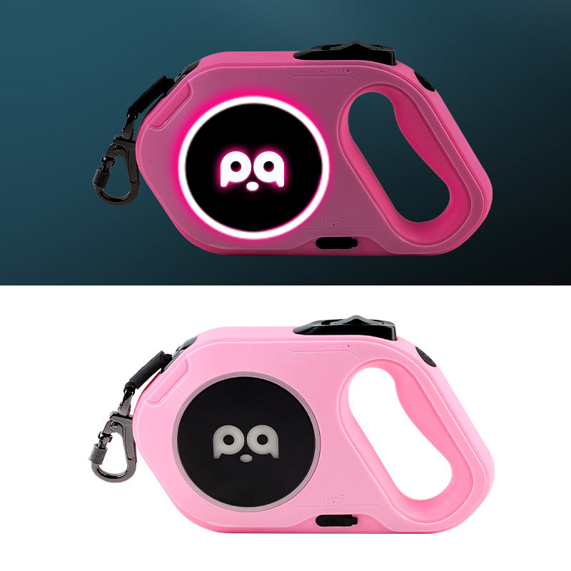 LED Light Retractable Dog Leash – Stylish, Safe & Convenient 🐾💡