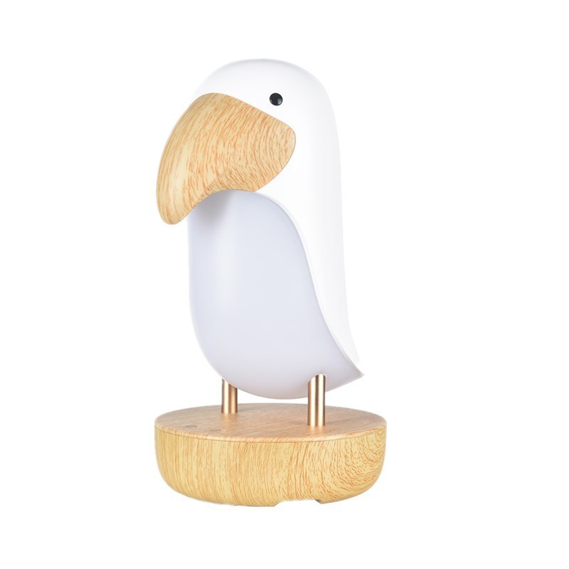 Charming Wooden Bird Table Lamp – Creative Bedroom Décor