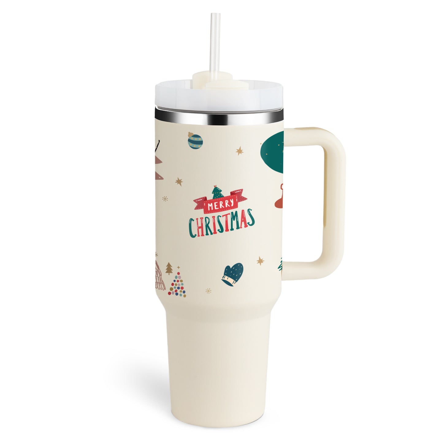 40oz Insulated Tumbler with Handle & Straw – Perfect for Travel 🥤✈️