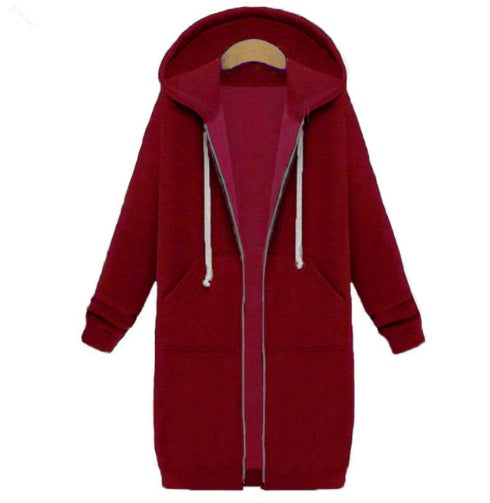 Cozy Hooded Long-Sleeve Winter Sweater Jacket for Women