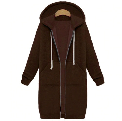 Cozy Hooded Long-Sleeve Winter Sweater Jacket for Women