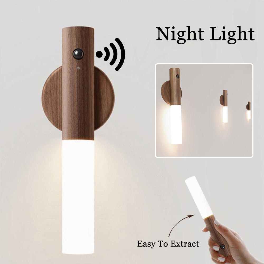 Auto LED Magnetic USB Night Light 🌟💡 – Motion Sensor & Wall Lamp 🚪