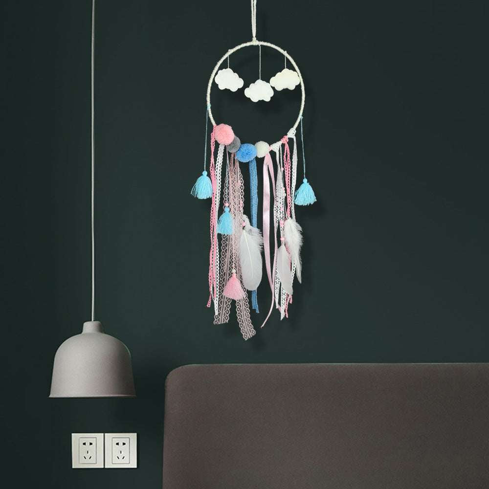 Charming Home Decor 🌟 Cloud Dream Catcher Wind Chime Pendant 🌥️💫🎐