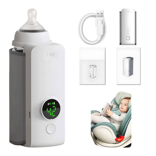 Portable USB Baby Bottle Warmer – Rechargeable, Universal & Constant Temperature 🌡️🍼