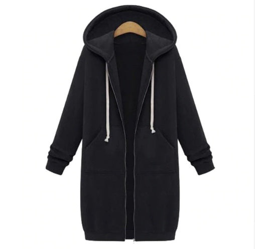 Cozy Hooded Long-Sleeve Winter Sweater Jacket for Women