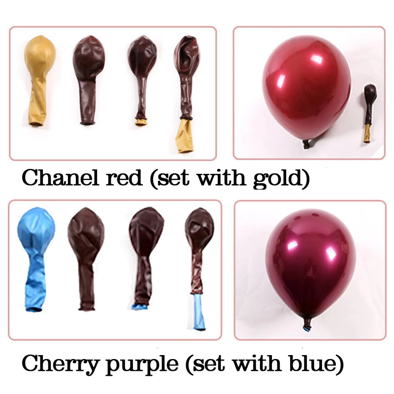 Cherry Purple Metallic Balloons – 10/20pcs for Romantic Party Décor