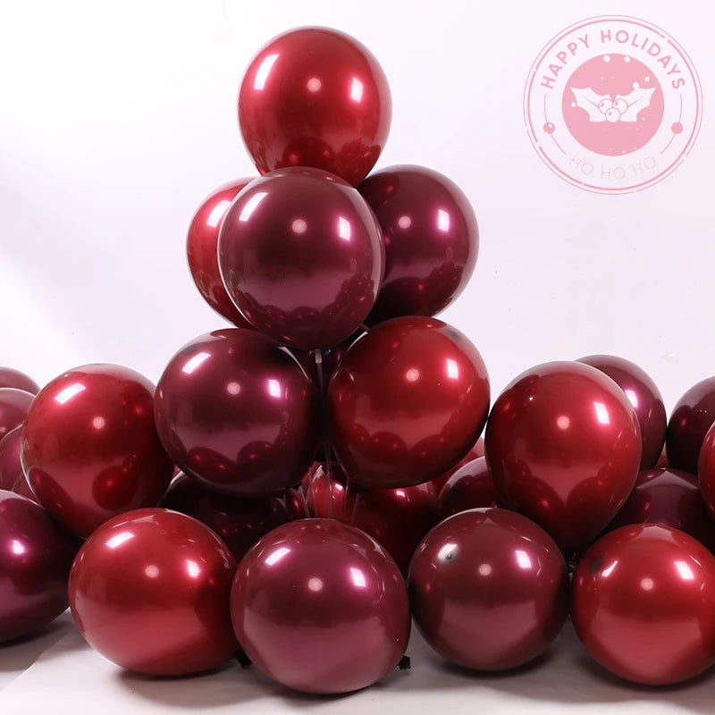 Cherry Purple Metallic Balloons – 10/20pcs for Romantic Party Décor