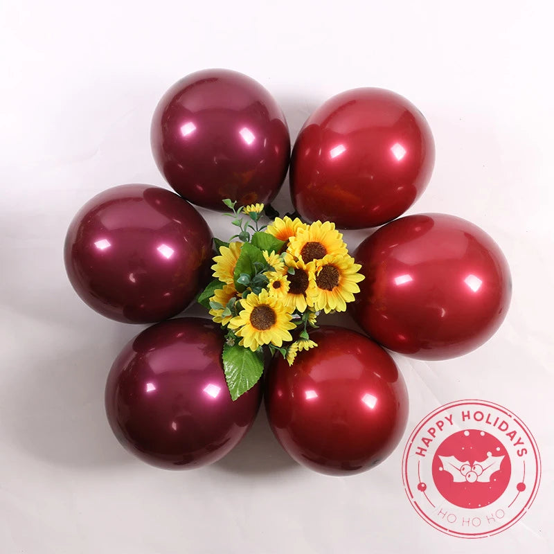 Cherry Purple Metallic Balloons – 10/20pcs for Romantic Party Décor