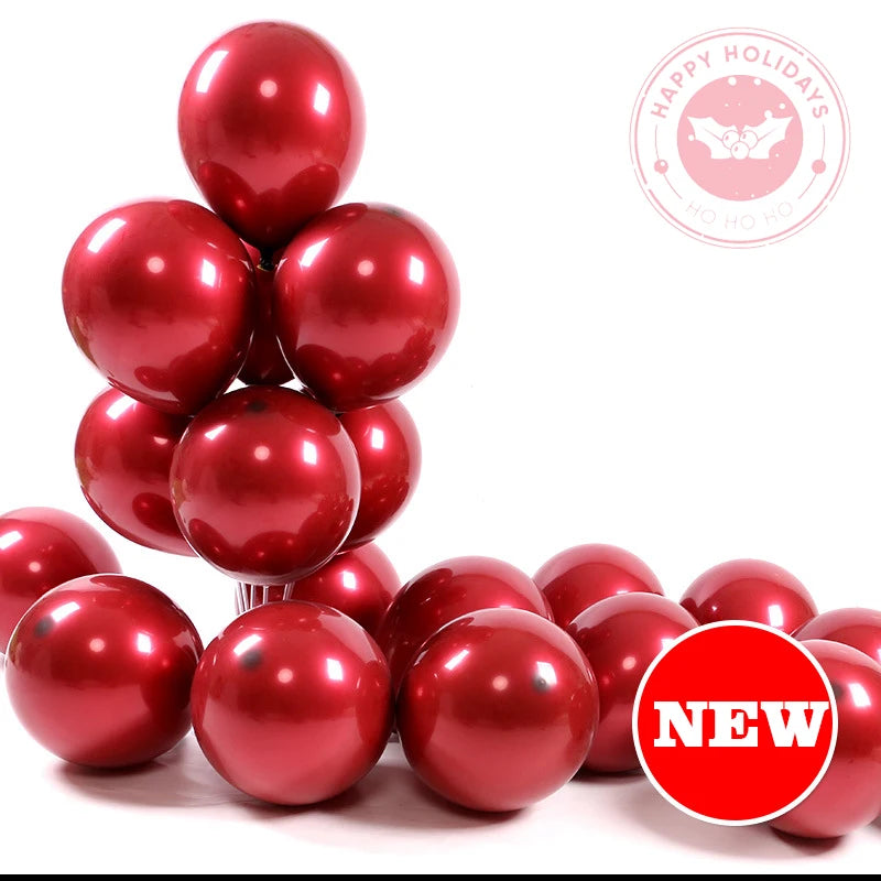 Cherry Purple Metallic Balloons – 10/20pcs for Romantic Party Décor