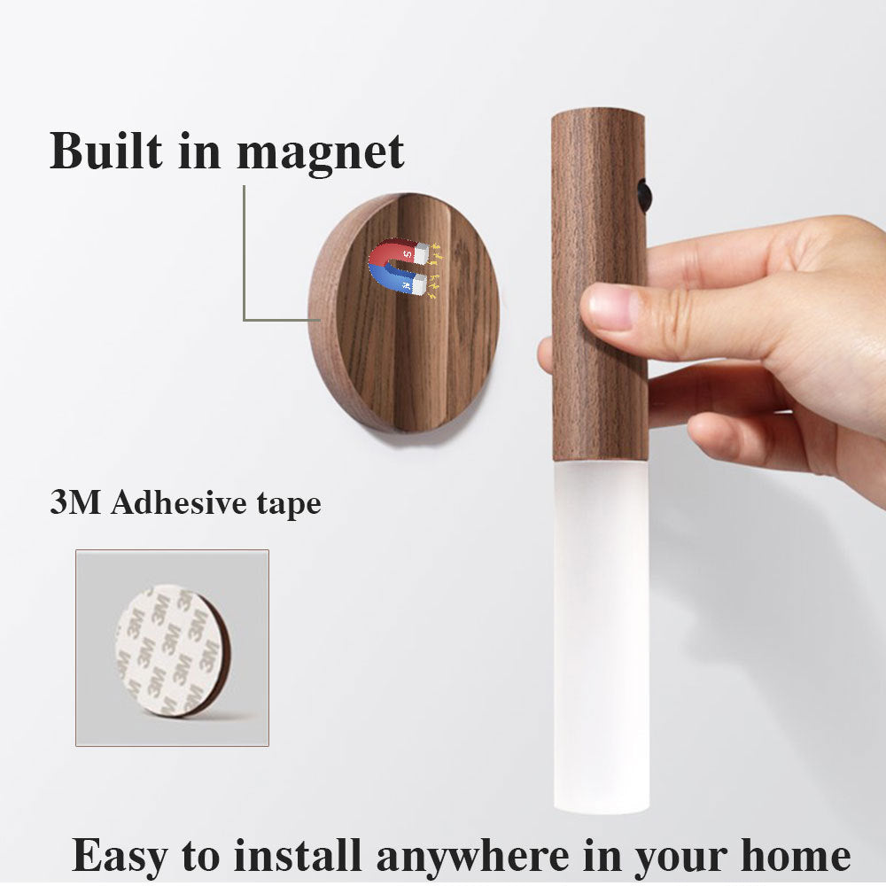 Auto LED Magnetic USB Night Light 🌟💡 – Motion Sensor & Wall Lamp 🚪