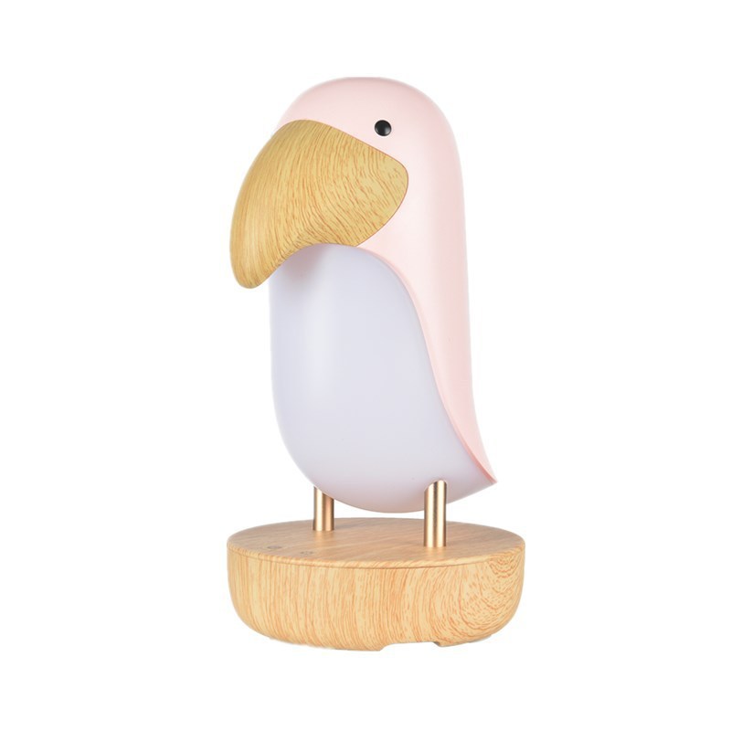 Charming Wooden Bird Table Lamp – Creative Bedroom Décor