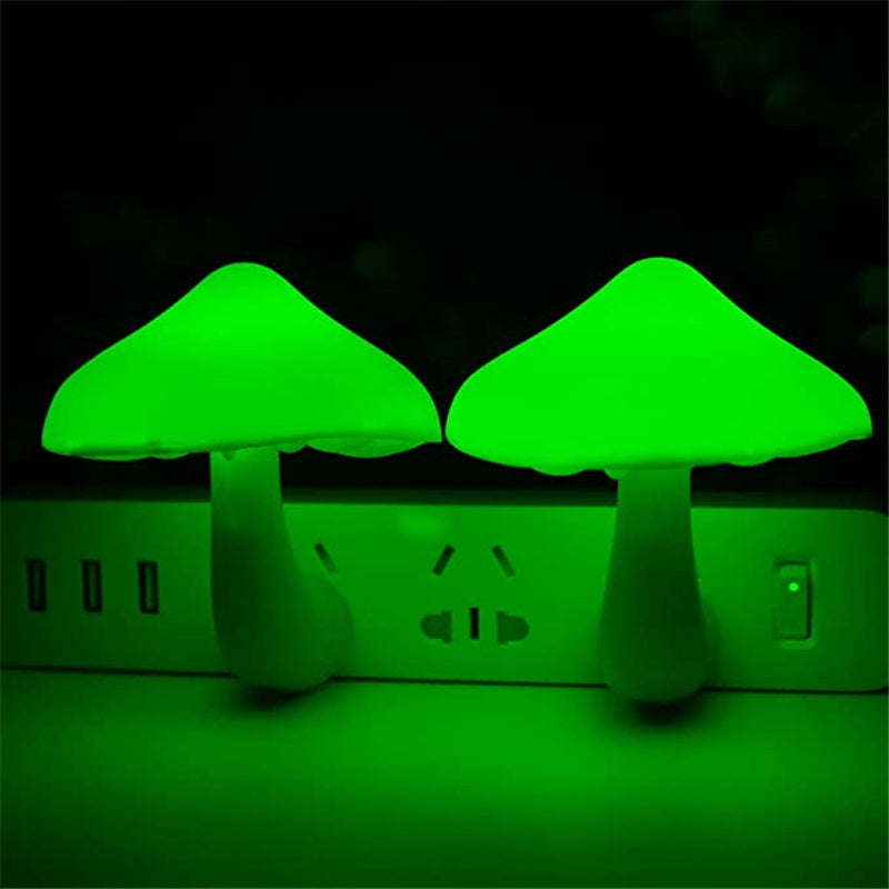 Mushroom LED Night Light - Warm Glow, Smart Sensor, EU/US/AU/UK Plug