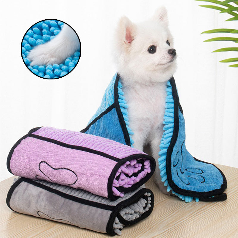 Super Absorbent Microfiber Pet Towels – Quick-Drying Dog & Cat Bathrobes 🐾🐕🐈