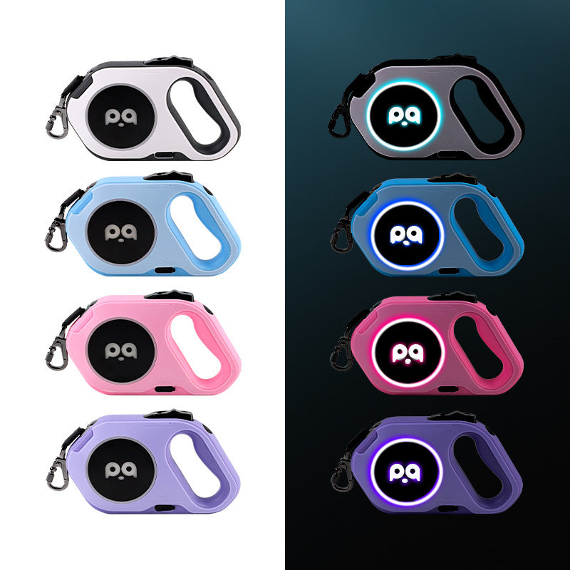 LED Light Retractable Dog Leash – Stylish, Safe & Convenient 🐾💡