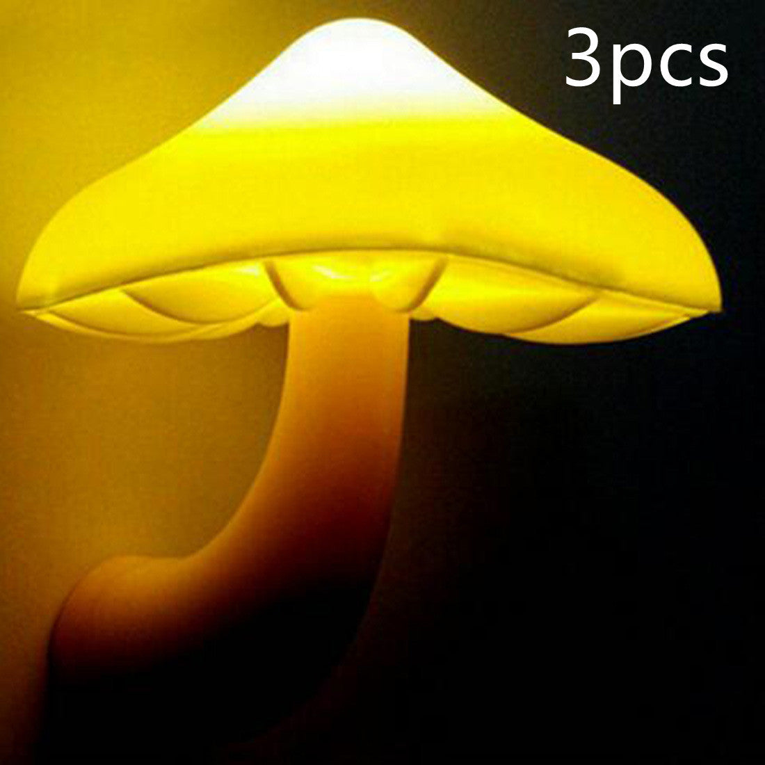 Mushroom LED Night Light - Warm Glow, Smart Sensor, EU/US/AU/UK Plug